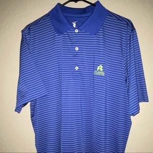 F&G Tech Golf polo, blue, EUC!